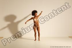 Underwear Gymnastic poses Woman Black Moving poses Slim medium brown Dynamic poses Academic